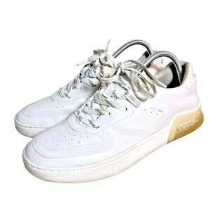 Coach CitySole Court Sneakers Womens 9.5B Pre-Owned White Leather LowTop Trainer